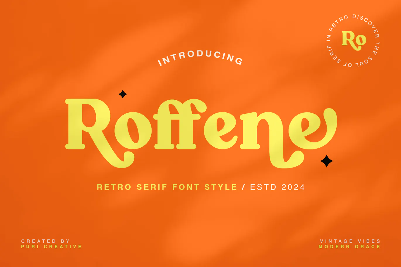 复古风格的英文粗体衬线字体 – Roffene – Retro Serif Style Font