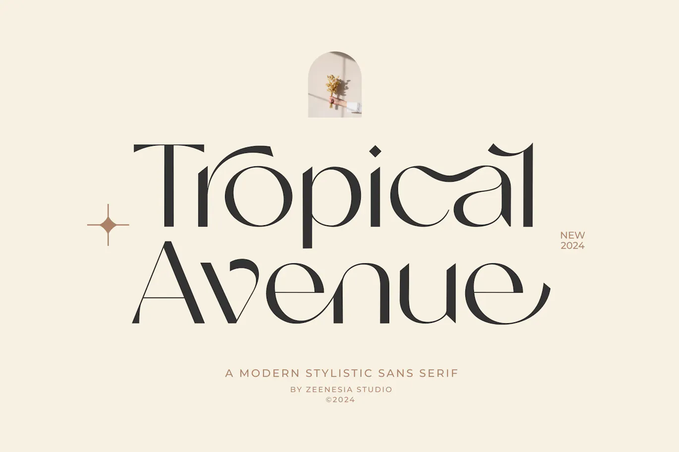 别致的英文无衬线装饰字体 – Tropical Avenue