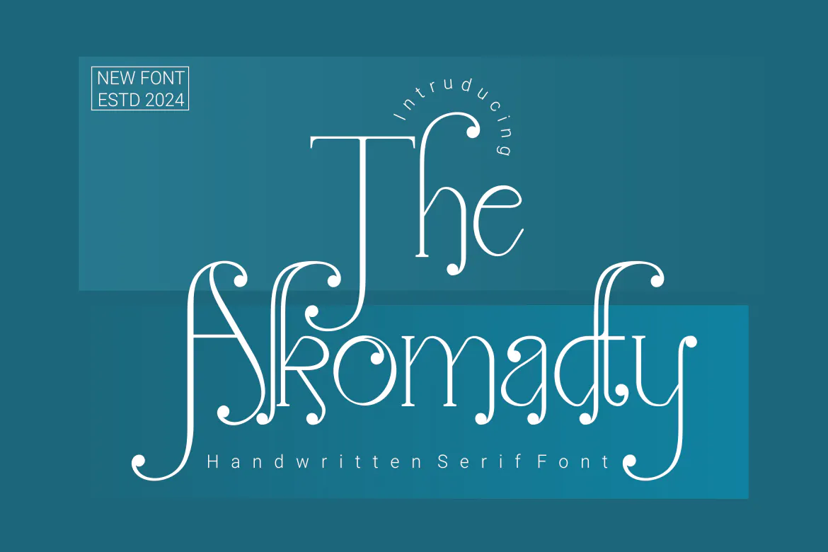现代而真实的字体 - The Alkomadty Font第1张