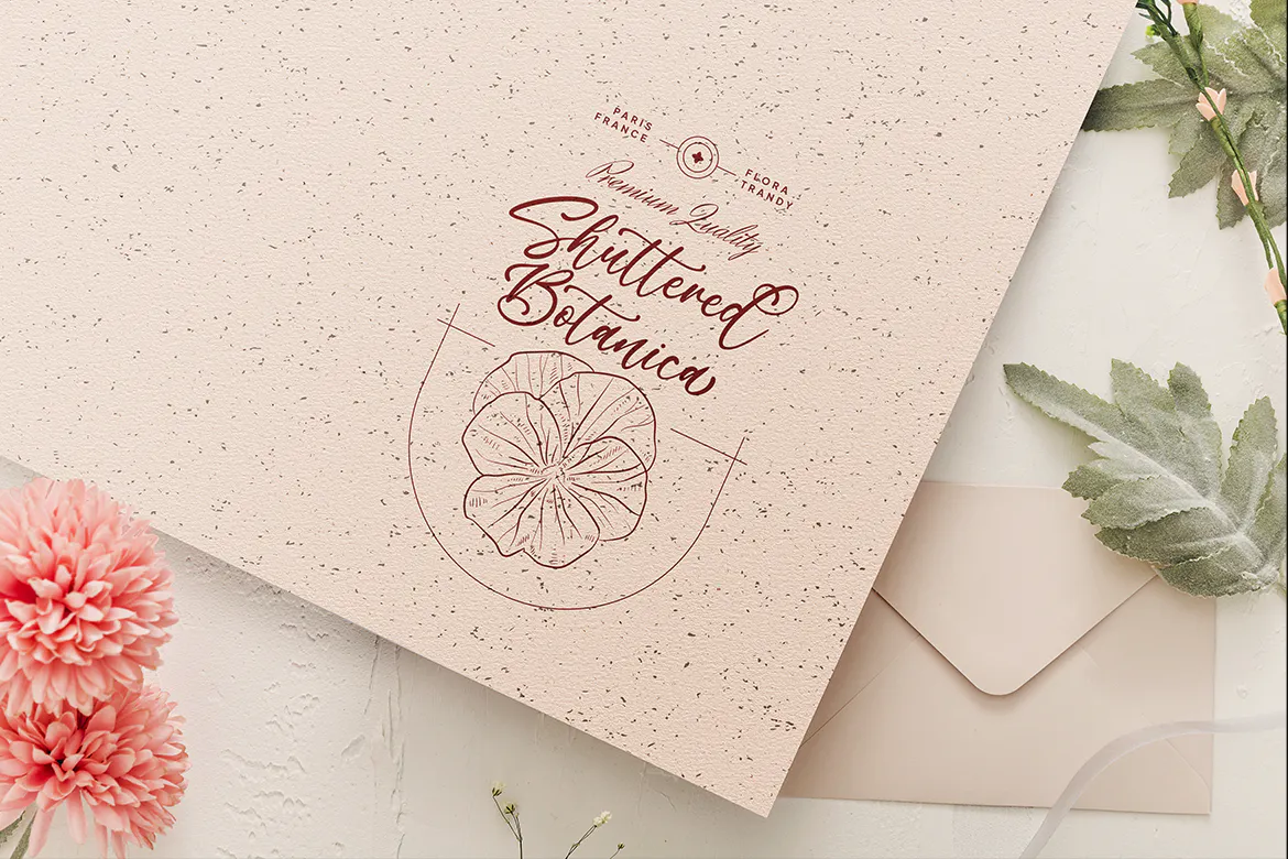 现代优雅手写风格装饰字体 - Shuttered Botanica第2张