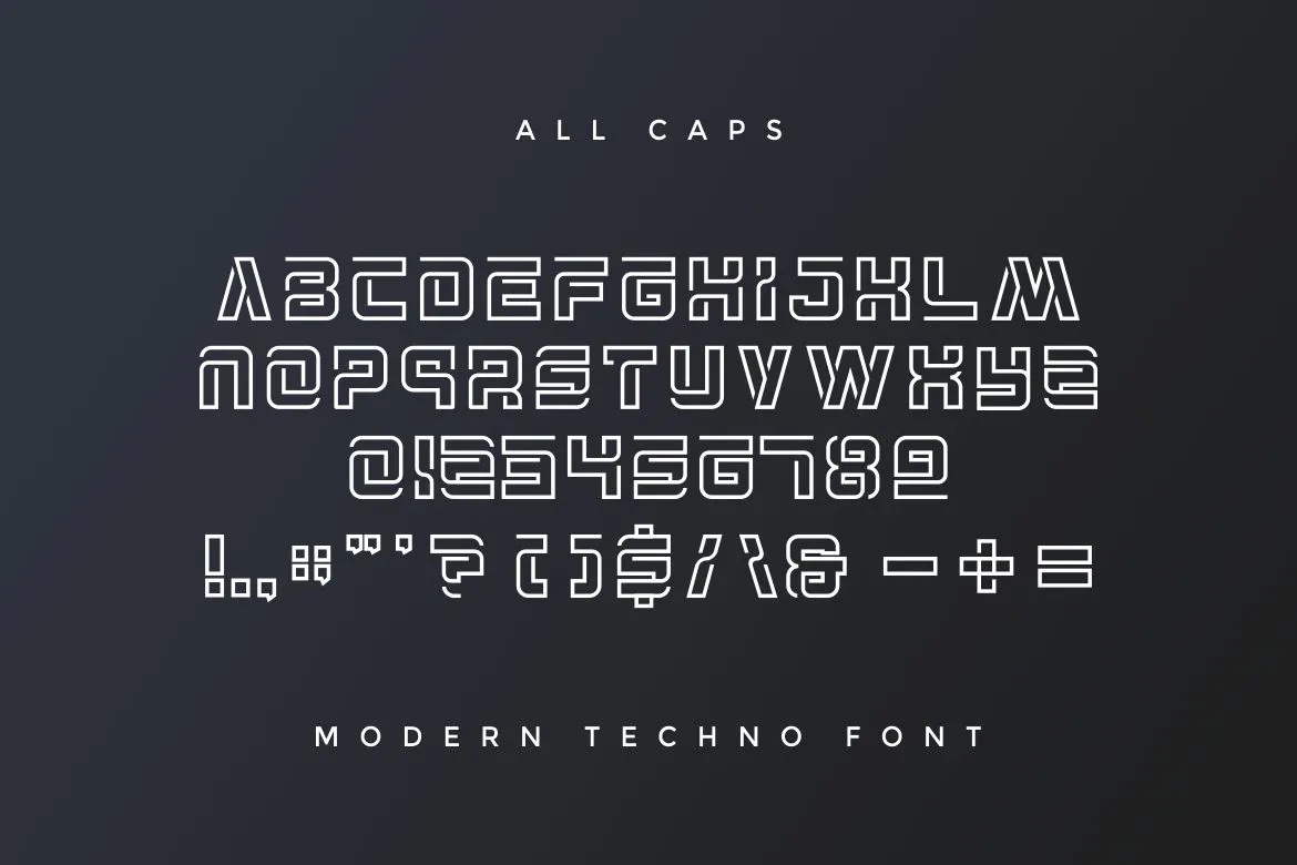 俏皮的天赋英文字体 - Morgiefa Modern Techno Font第6张