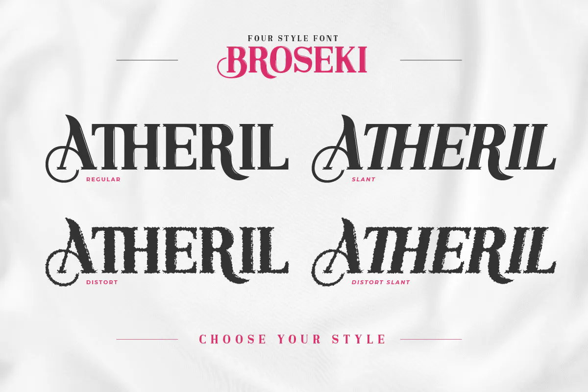 优雅奢华商品海报设计英文衬线字体 - Broseki Serif Display Font第2张