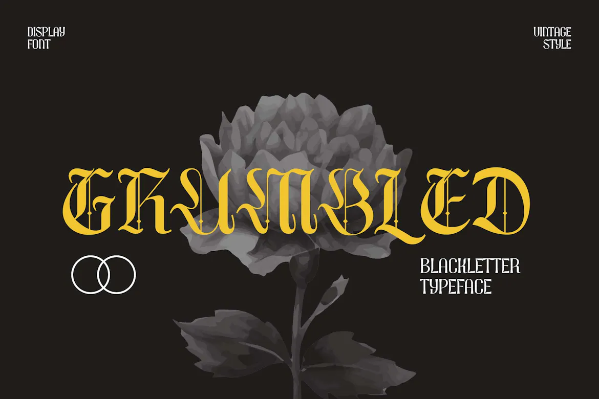 街头艺术与哥特式排版融合的英文字体 - Grumbled Blackletter Font第1张