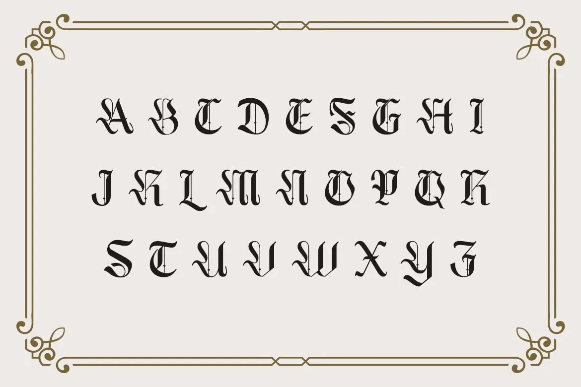 街头艺术与哥特式排版融合的英文字体 - Grumbled Blackletter Font第7张