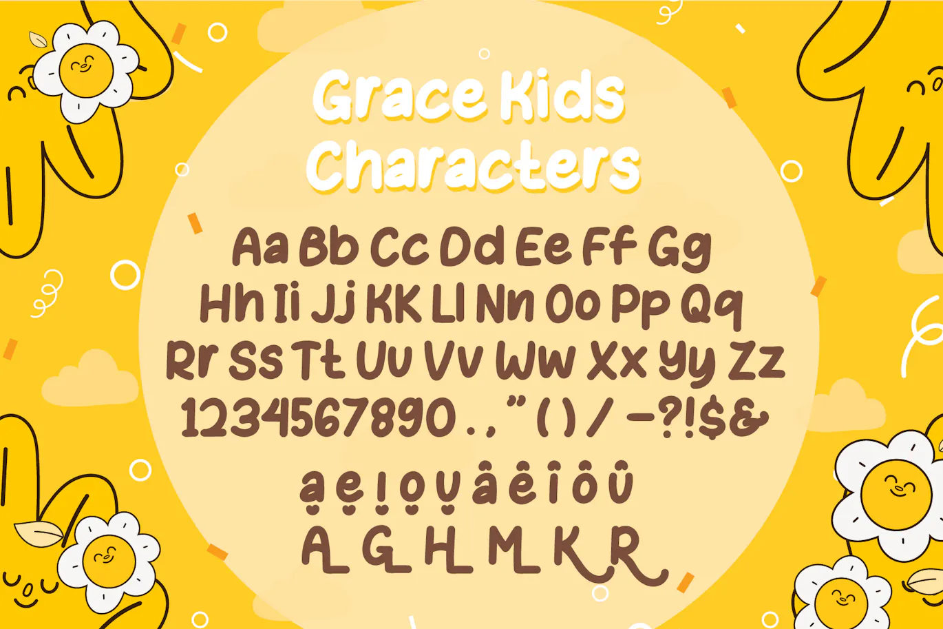 欢快而俏皮的装饰字体 - Grace Kids - Playful Display Font第5张