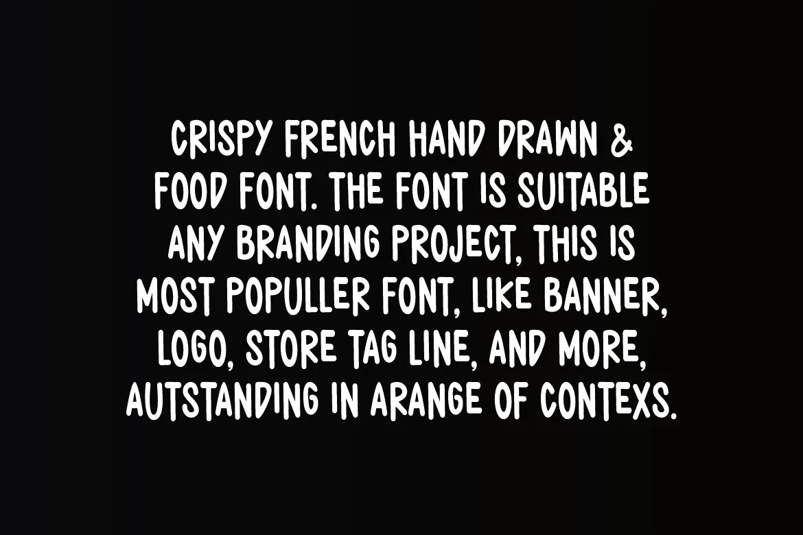 手绘风食品海报装饰字体 Crispy French - Hand Drawn & Food Font第4张