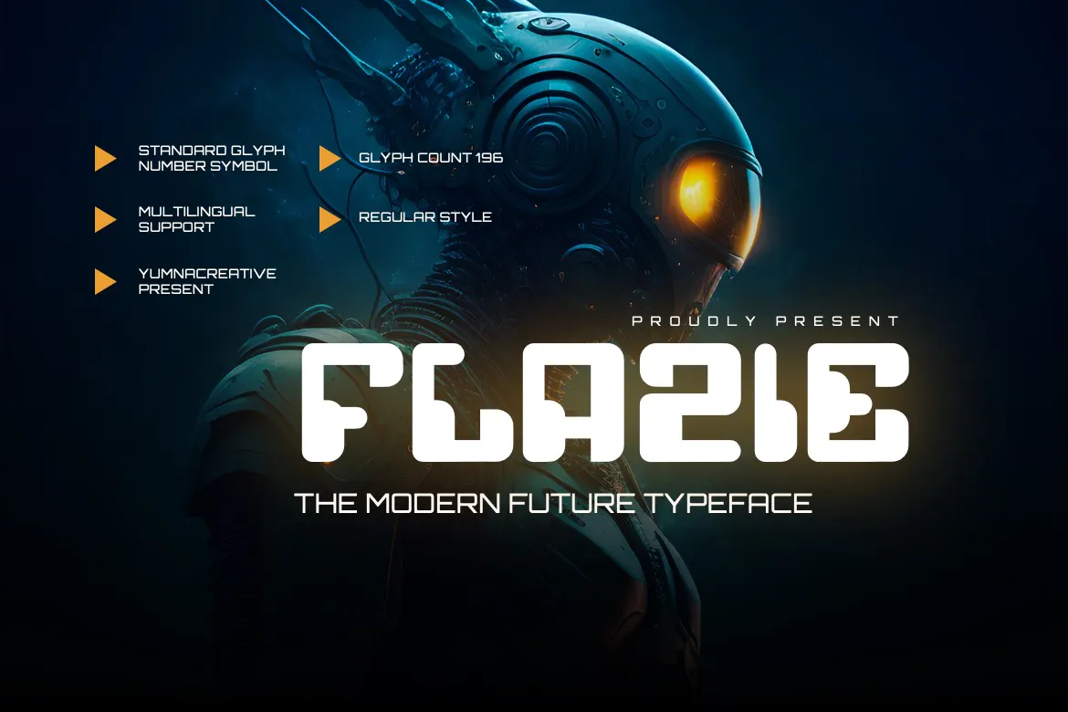未来风优雅和流畅的手写字体 Flazie - Modern Future Font第1张