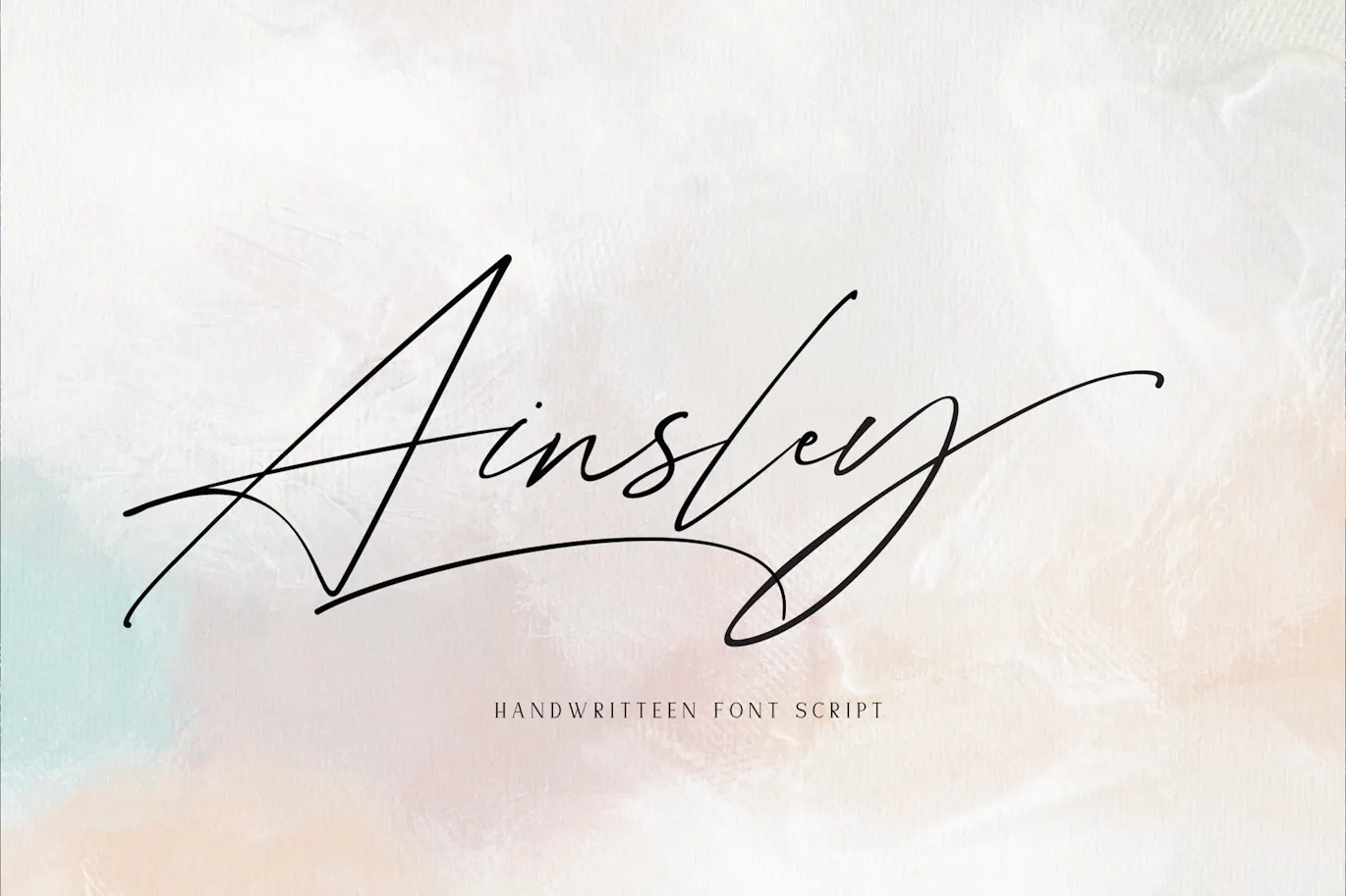 精美炫酷手写签名字体 - Ainsley第1张