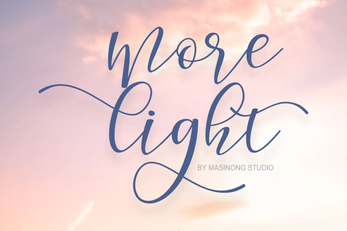 手写书法风格英文脚本字体 - Morelight Script第10张