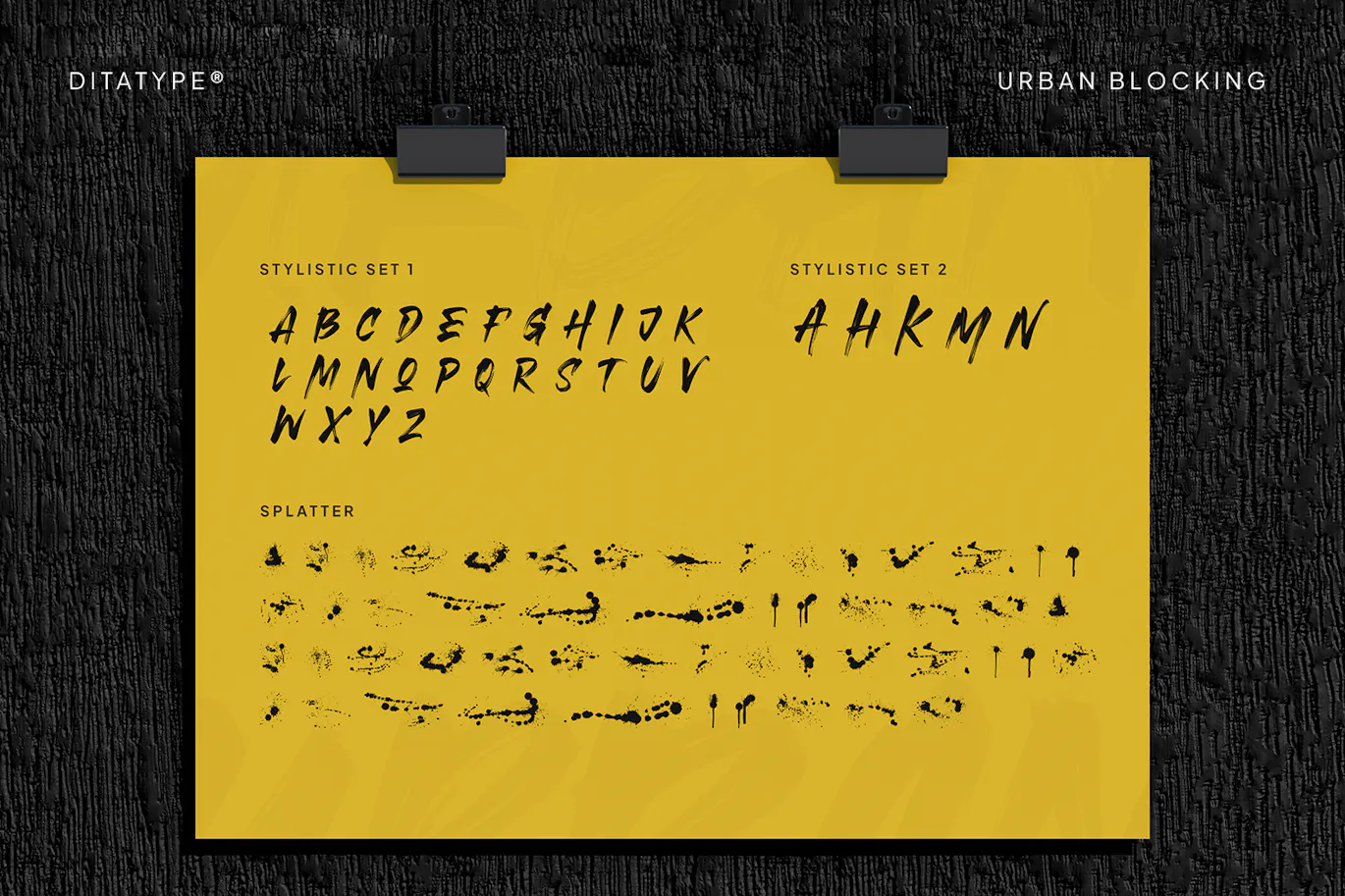 城市活力风格的粗画笔英文字体组合 - Urban Blocking第4张