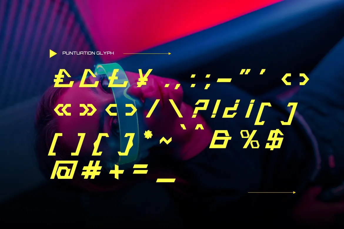 精致优雅流畅赛博朋克风英文装饰字体 - Omnitrinx第7张