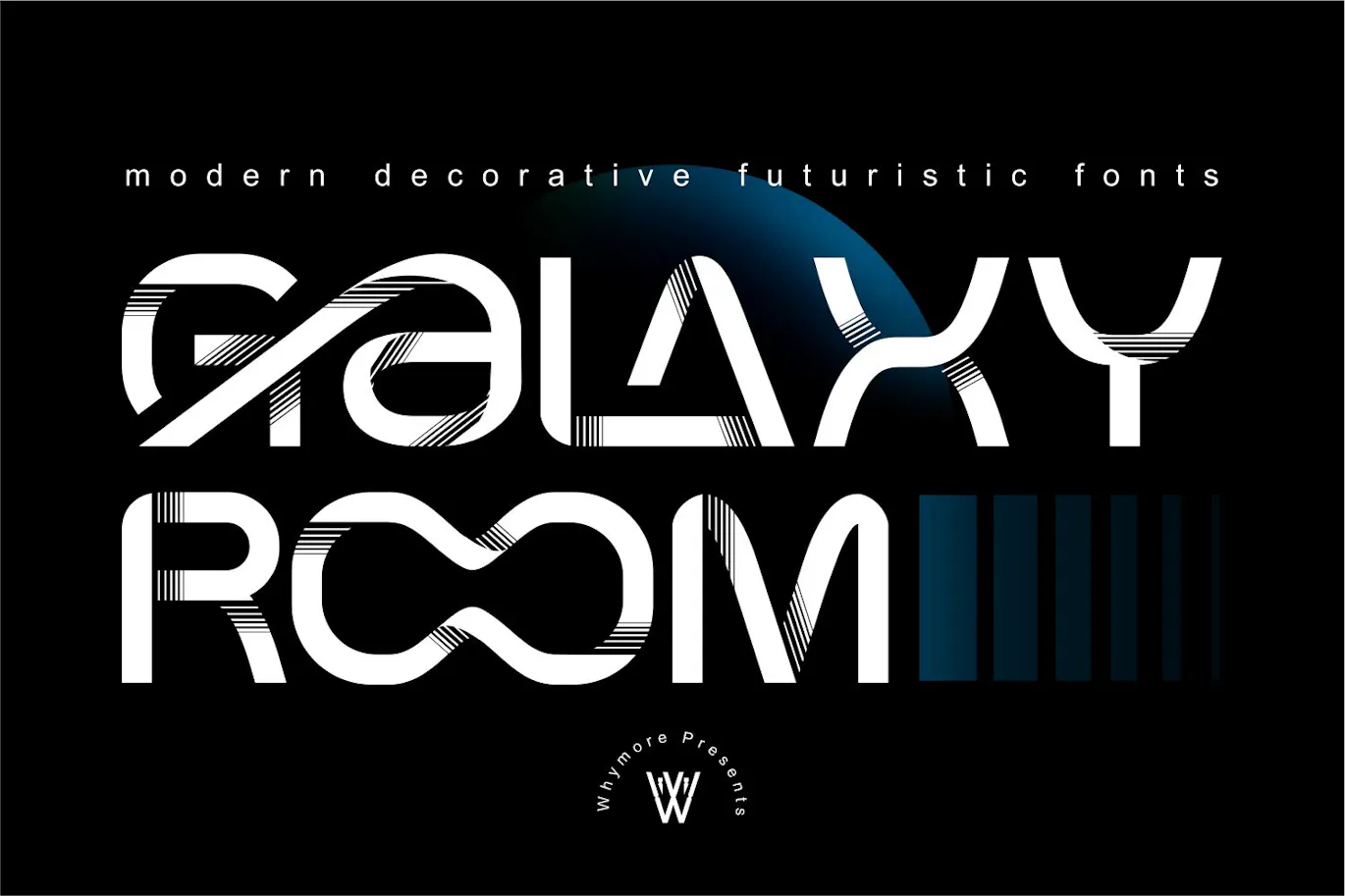 未来派主题的英文无衬线装饰字体 - Galaxy Room第1张