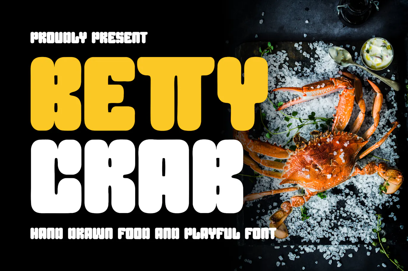 俏皮大胆的英文粗体圆体装饰字体 - Betty Crab第1张