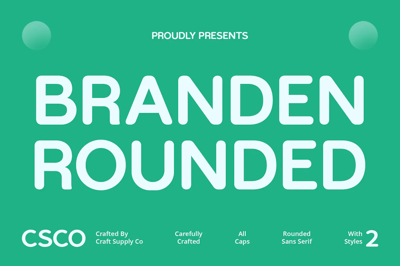 优雅柔软的英文圆体字体 - Branden Rounded第1张