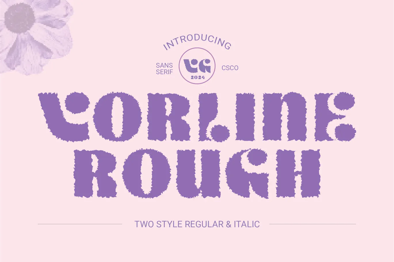有趣俏皮复古粗糙边缘的英文装饰字体 - Vorline Rough第1张