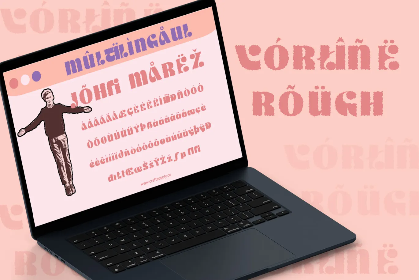 有趣俏皮复古粗糙边缘的英文装饰字体 - Vorline Rough第2张