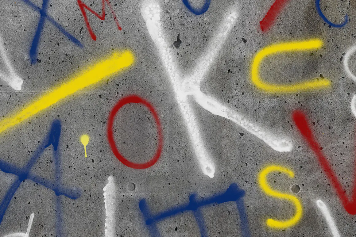 涂鸦喷涂效果的英文手写SVG字体 - Rough Spray第3张