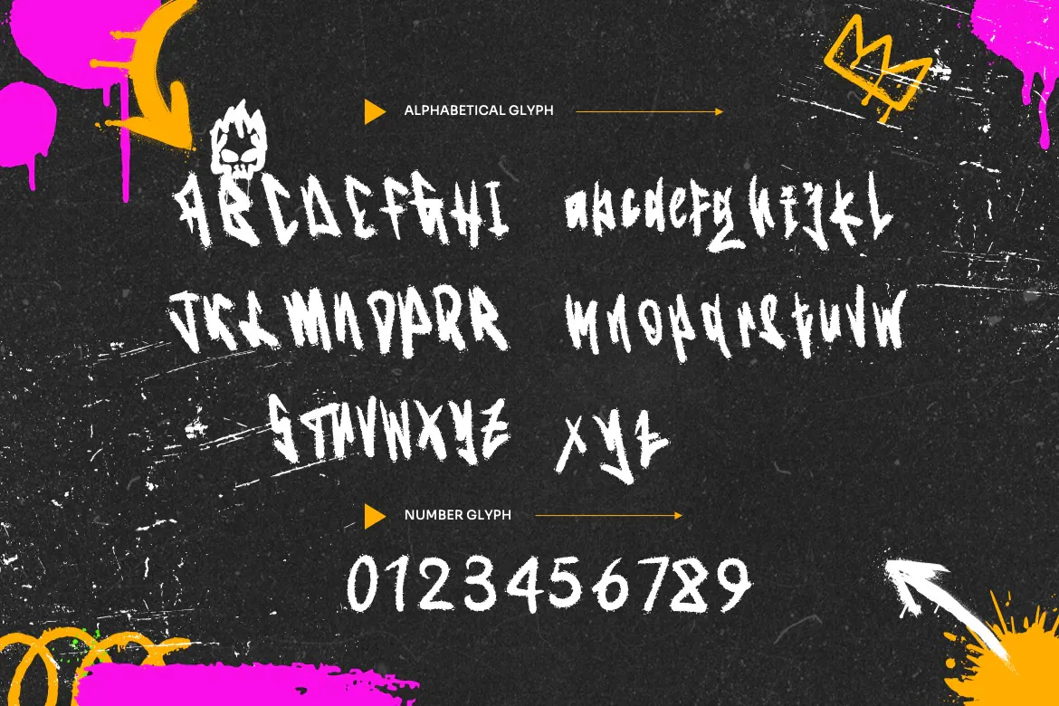 时尚的英文手写涂鸦纹理笔刷字体 - Omnivotrex第4张